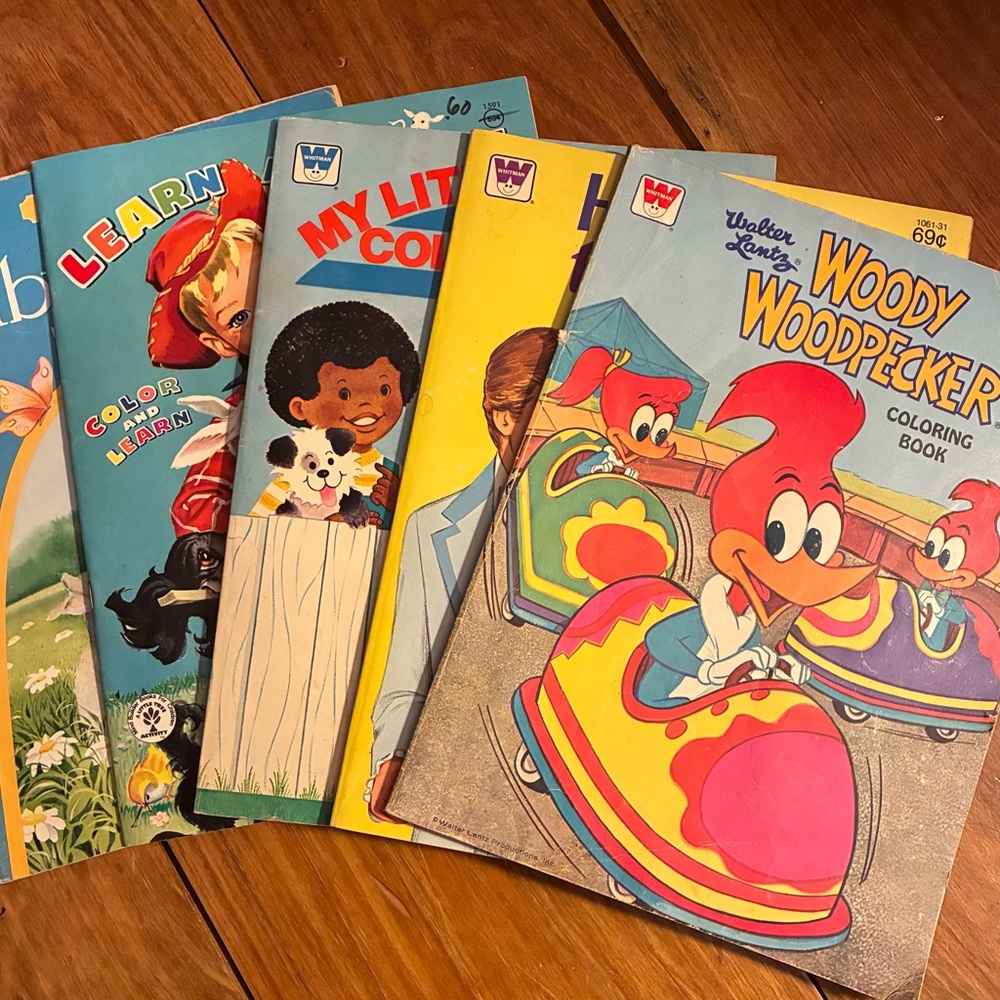 Vintage 80s bundle of  5, coloring books